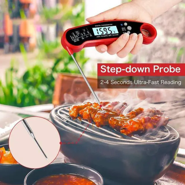 Alt view image 4 of 7 - Meat Thermometer Digital, Instant Read Meat ThermometerI Probe for Grill and Cooking, Waterproof Food Thermometer for Kitchen and Outside, BBQ, Air Fryer, Turkey, Candy, Liquids, Beef