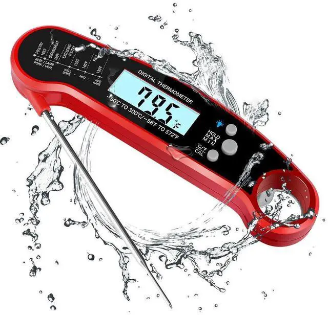 Main image of Meat Thermometer Digital, Instant Read Meat ThermometerI Probe for Grill and Cooking, Waterproof Food Thermometer for Kitchen and Outside, BBQ, Air Fryer, Turkey, Candy, Liquids, Beef