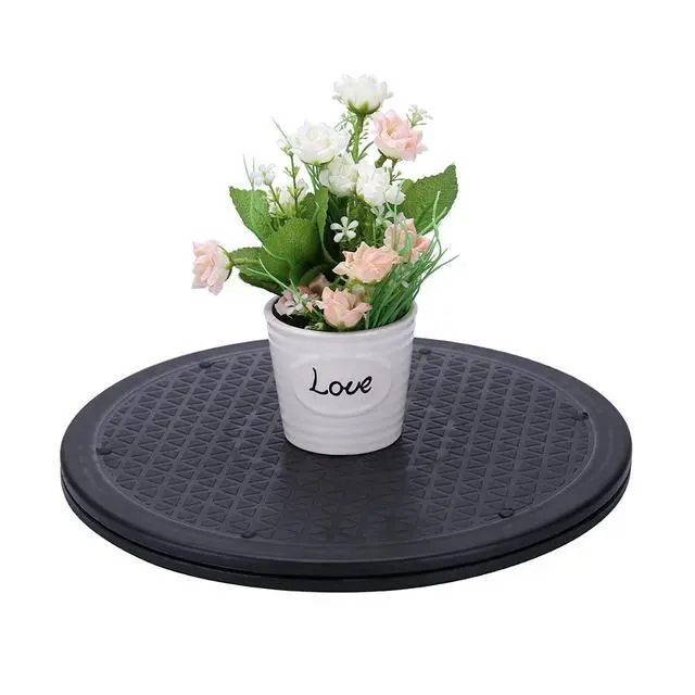 Alt view image 5 of 6 - 12 Inch Heavy Duty Rotating Swivel Steel Ball Bearings Stand Monitor/TV/Turntable/Lazy