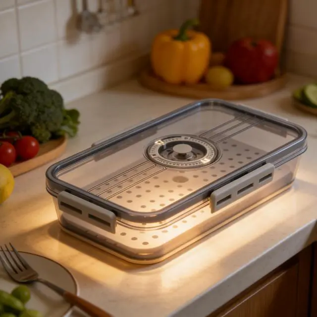 Alt view image 3 of 3 - Airtight Deli Meat Container, Deli Meat Storage Box for Fridge Cold Cuts