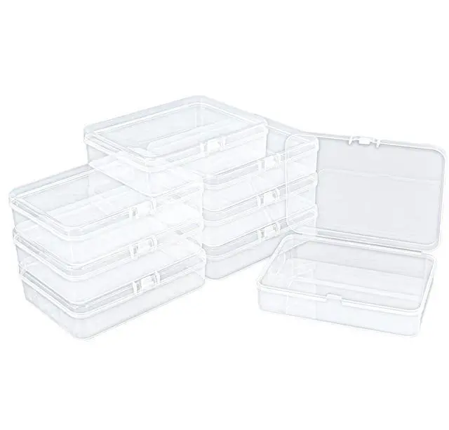 Main image of 8 Pack Rectangular Clear Plastic Storage Containers Box