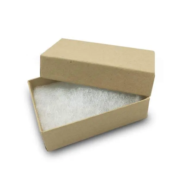 Alt view image 3 of 7 - 25-Pack #99 Cotton Filled Cardboard Paper Jewelry Boxes Gift Case - Kraft Brown (5 Sizes Assortment) - for Shipping or Storage