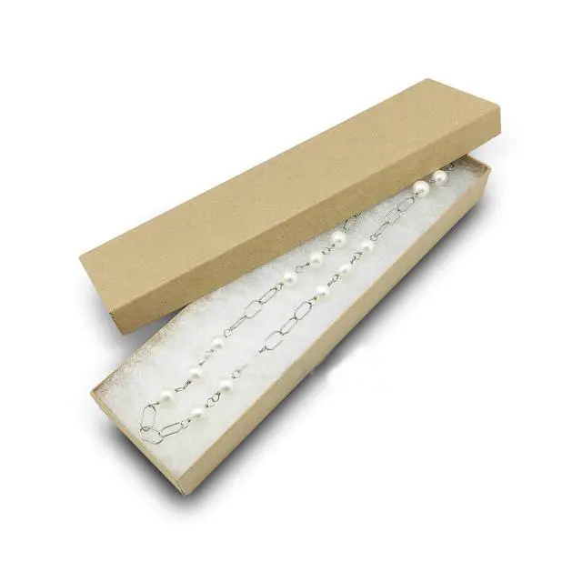 Alt view image 4 of 7 - 25-Pack #99 Cotton Filled Cardboard Paper Jewelry Boxes Gift Case - Kraft Brown (5 Sizes Assortment) - for Shipping or Storage