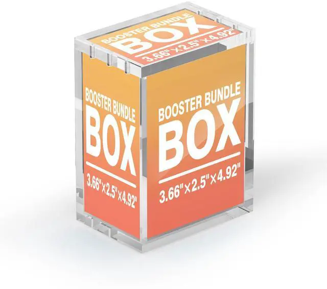 Main image of Booster Bundle Acrylic Magnetic Case for TCG Boxes, 5mm Thick Stackable Protector with Magnetic Closure, Display Storage for Card Game Packs (Note: Excludes Ascended Heroes & Perfect Order)