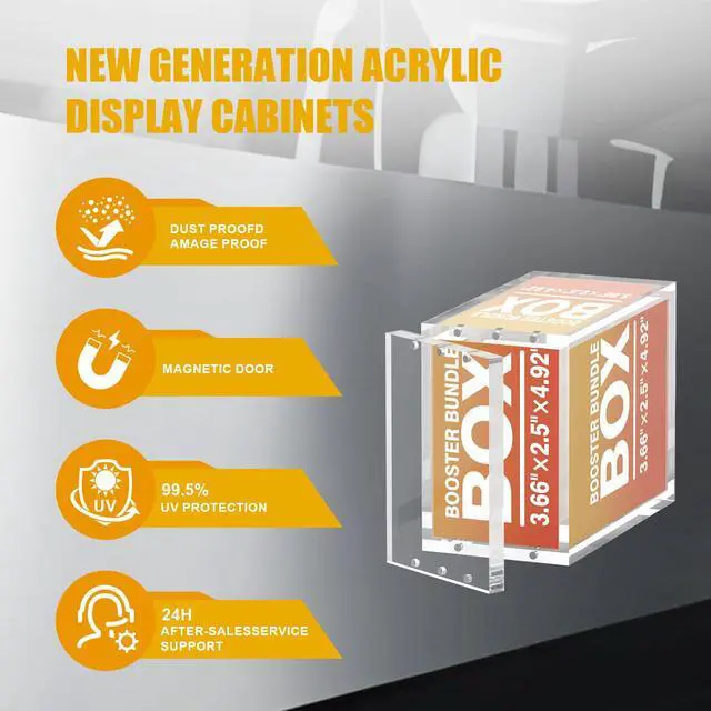 Alt view image 3 of 7 - Booster Bundle Acrylic Magnetic Case for TCG Boxes, 5mm Thick Stackable Protector with Magnetic Closure, Display Storage for Card Game Packs (Note: Excludes Ascended Heroes & Perfect Order)