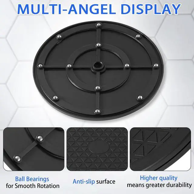 Alt view image 3 of 7 - Multi-use Heavy Duty Rotating Swivel Stand - Lazy Susan with Steel Ball Bearings for Model Base/Rotating Plants/Crafts Stand Monitor/Big Screen TV/Monitors/Potted Plants (8 Inch)