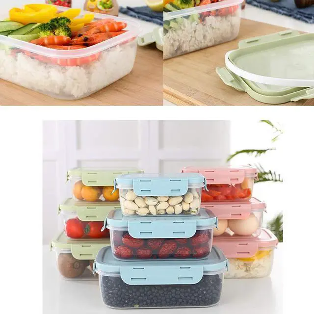 Alt view image 5 of 7 - Food Storage Containers Set with Airtight Lids - 3 Pack BPA-Free Plastic Meal Prep Containers in 3 Sizes - Leak Proof Lunch Bento Boxes - Microwave, Dishwasher & Freezer Safe (Green)