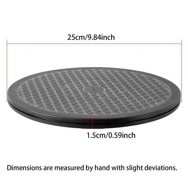 Alt view image 2 of 4 - 10 Inch Lazy Susan Turntable Organizer, Eichzer Premium Heavy Duty Black Rotating Swivel Stand with Steel Ball Bearings for Model/Rotating Plants/Crafts Stand/TV/Monitor/Laptop (360 Rotation)