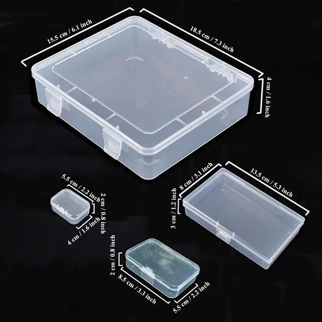 Alt view image 4 of 6 - 7 Pieces Mixed Sizes Rectangular Storage Box Containers