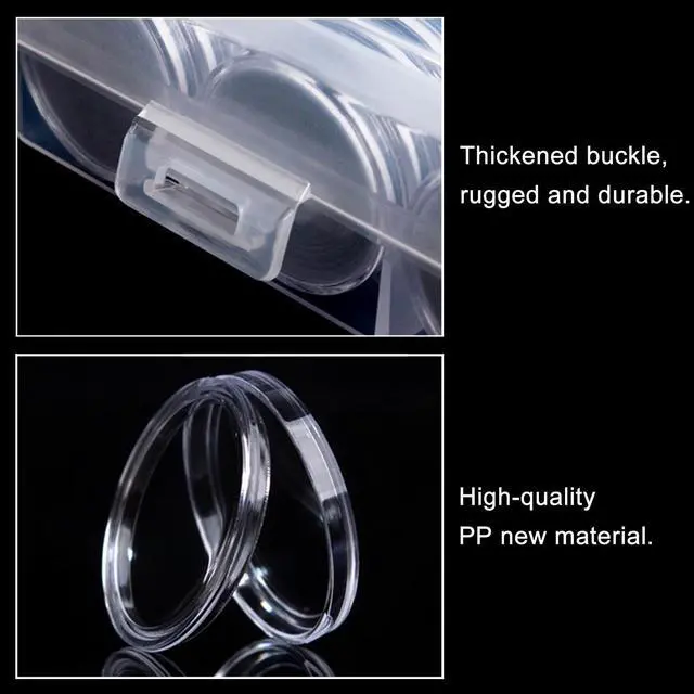 Alt view image 5 of 7 - 240 Pieces 30mm Coin Capsules Coin Holders for Collectors, with Foam Gasket and Plastic Storage Organizer Box, 5 Sizes (17/20/25/27/30mm) Coin Case for Coin Collection Supplies