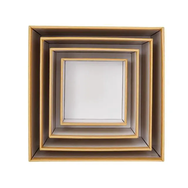 Alt view image 5 of 5 - Square Nesting Boxes With Lids - Kraft Brown, Paperboard, 4-Pack, 6.5-3.5 In - Cardboard Nesting Gift Boxes for Presents & Party Favors