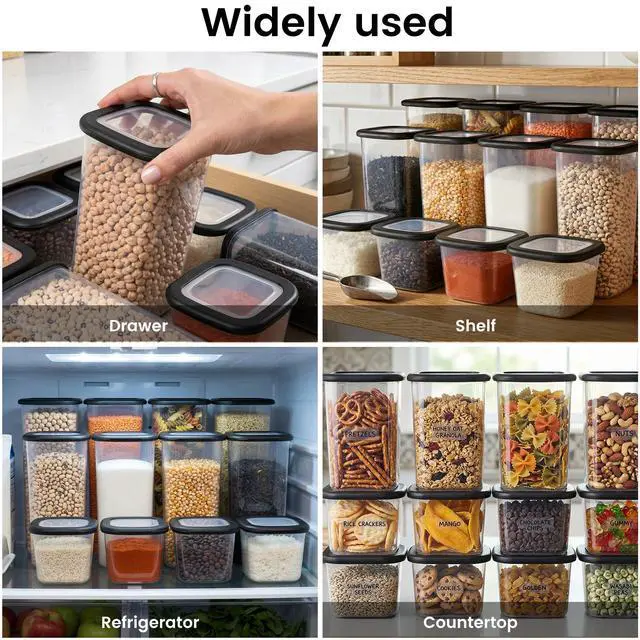 Alt view image 6 of 7 - Airtight Storage Containers with Lids, Set of 12 Storage Containers, Kitchen Storage Boxes, Food Storage Containers, BPA-Free