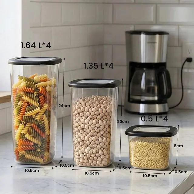 Alt view image 3 of 7 - Airtight Storage Containers with Lids, Set of 12 Storage Containers, Kitchen Storage Boxes, Food Storage Containers, BPA-Free