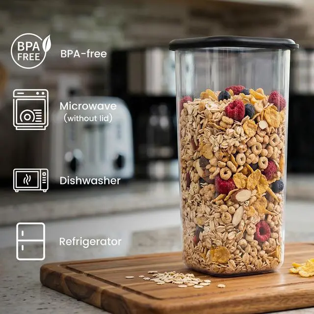 Alt view image 4 of 7 - Airtight Storage Containers with Lids, Set of 12 Storage Containers, Kitchen Storage Boxes, Food Storage Containers, BPA-Free