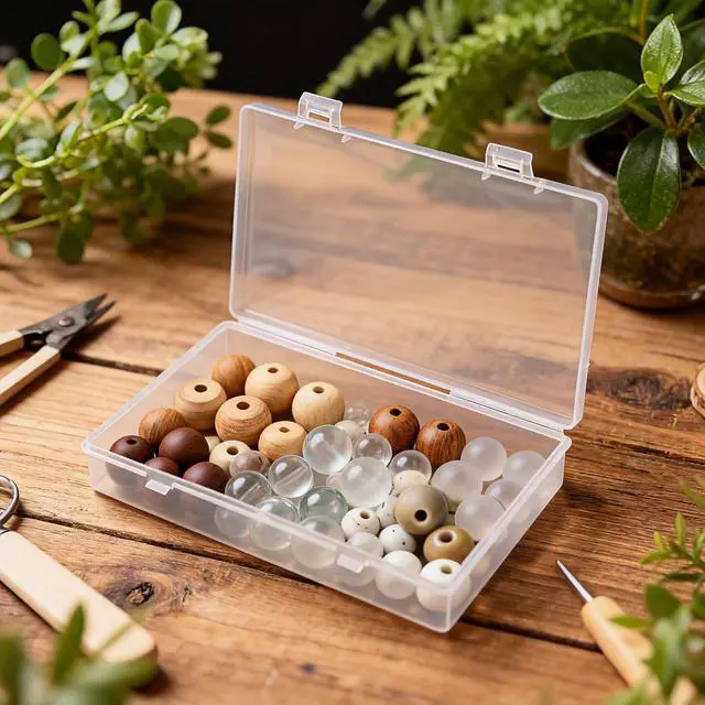 Alt view image 5 of 7 - 24-Piece Multi-Size Plastic Storage Containers with Lids, Small Craft Organizers for Beads, Diamond Art,Small Parts,Jewelry and Hardware, Stackable Hinged Box Set (Clear)