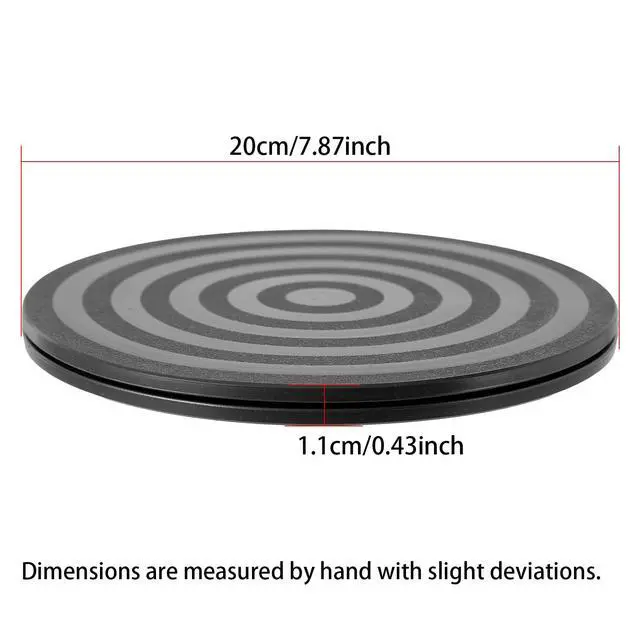 Alt view image 2 of 4 - 8 Inch Heavy Duty Rotating Swivel Stand - 360 Degree Rotating Lazy Susan Base with Steel Ball Bearings for Model Base/Rotating Plants/Crafts Stand Monitor/TV/Monitors/Potted Plants, Black
