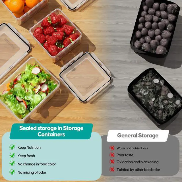 Alt view image 5 of 7 - 40 PCS Food Storage Containers with Lids Airtight (20 Containers & 20 Lids) - Plastic Food Containers for Kitchen Storage Reusable BPA-Free Leakproof Meal Prep Container with Labels & Pen