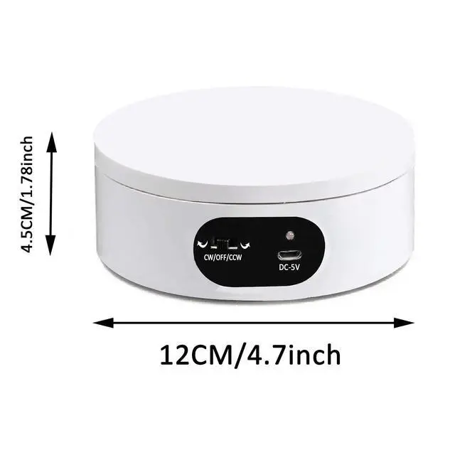 Alt view image 7 of 7 - Turner Cup Rotating Display Stand for Epoxy Glitter Tumbler, 360 Degree Automatic Mute Rotating Turntable for Photography Products Tumbler Making Supplies Spinner 4.72*1.77in Motorized Rotation