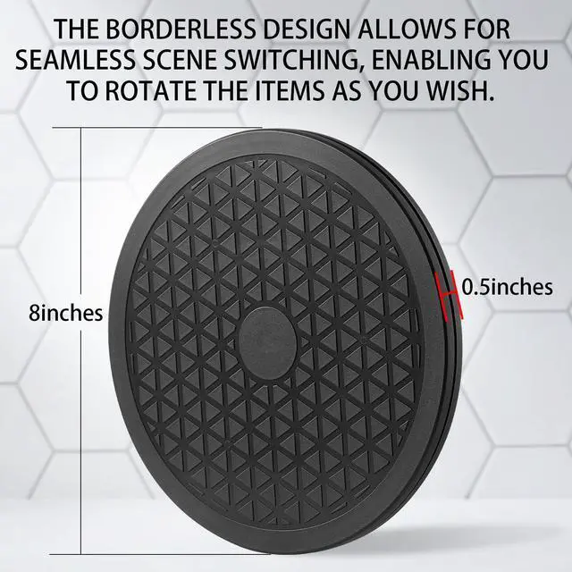Alt view image 3 of 7 - 2 Pcs (8 Inch) Heavy Duty Rotating Swivel Stand - Lazy Susan with Steel Ball Bearings for Model Base/Rotating Plants/Crafts Stand Monitor/TV/Monitors/Potted Plants (360 Rotation)
