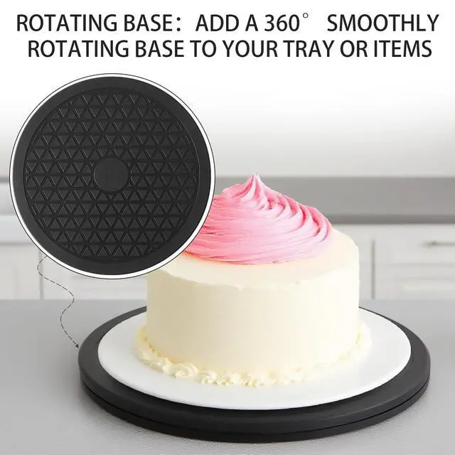 Alt view image 5 of 7 - 2 Pcs (8 Inch) Heavy Duty Rotating Swivel Stand - Lazy Susan with Steel Ball Bearings for Model Base/Rotating Plants/Crafts Stand Monitor/TV/Monitors/Potted Plants (360 Rotation)