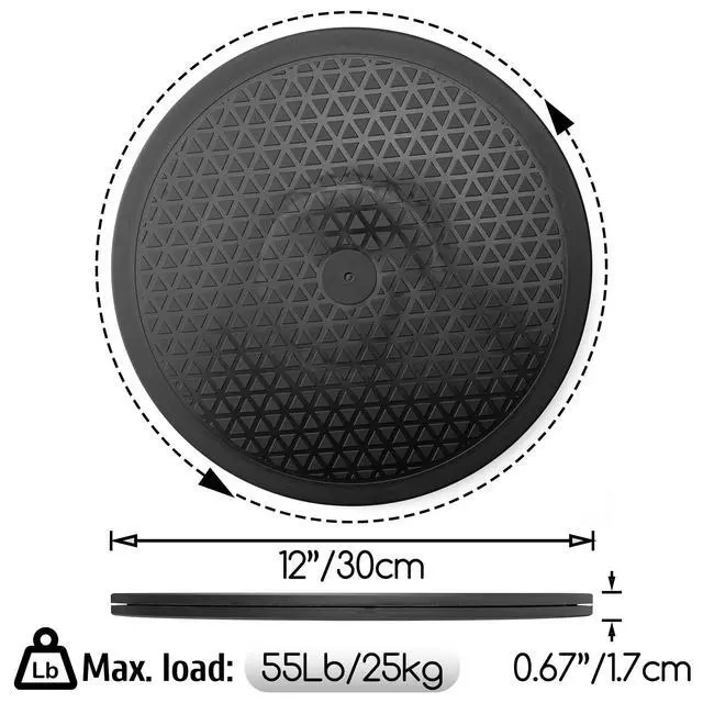 Alt view image 6 of 6 - 12 Inch Lazy Susan Turntable Heavy Duty Rotating Swivel Stand Lazy Susan with Steel Ball Bearings for Flat Panel Monitors, Computer, TV, Speakers, Bonsai, Statue, Cabinet Organizer