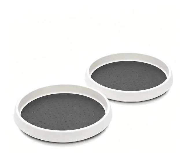 Main image of Lazy Susan Turntable Organizer, 10 Inch 360° Rotating Tray for Kitchen Cabinet, Pantry, Countertop, Fridge - Non-Skid Spice Rack Storage for Bathroom, Vanity, Makeup