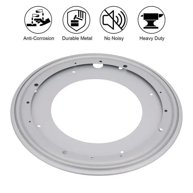 Alt view image 5 of 7 - 12Inch Round Lazy Susan Turntable Bearing Plate, Rotating Swivel Base with 1000lbs Load Capacity, Turntable Base for Serving Tray, Kitchen