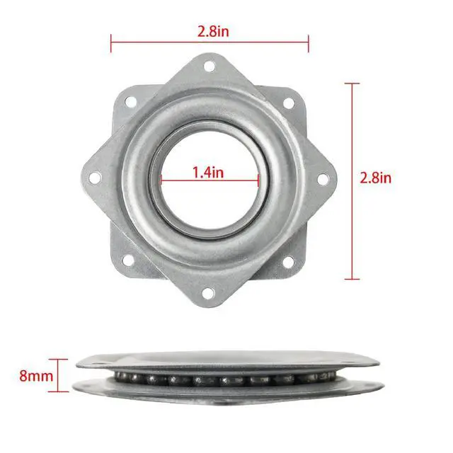 Alt view image 2 of 3 - 3" Lazy Susan Turntable 200 LBS pounds Steel Ball Bearing Rotating Tray Strong Sturdy Table Cabinet Low Profile