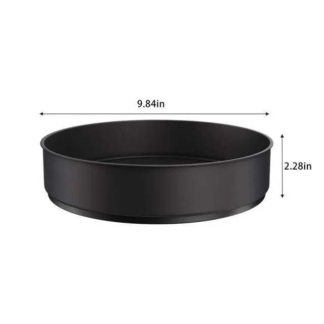 Alt view image 2 of 6 - Lazy Susan Stainless Steel Black Spice Rack Turntable for Pantry Cabinet - Decorative Trays Storage Containers Organizer for Kitchen Cabinet, Snacks, Bathroom (10 inches)