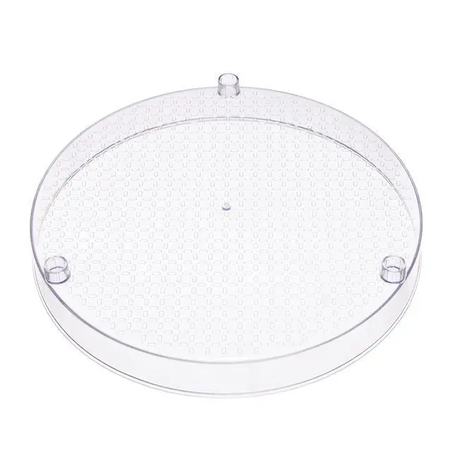 Alt view image 5 of 6 - 2 Tier Lazy Susan Turntable Organizer for Condiments, 12" Diameter, Clear