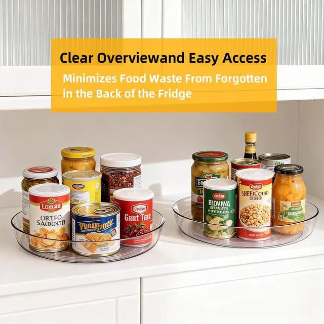Alt view image 7 of 7 - 4 Pack Lazy Susan 10 inch Turntable for Spice Organization