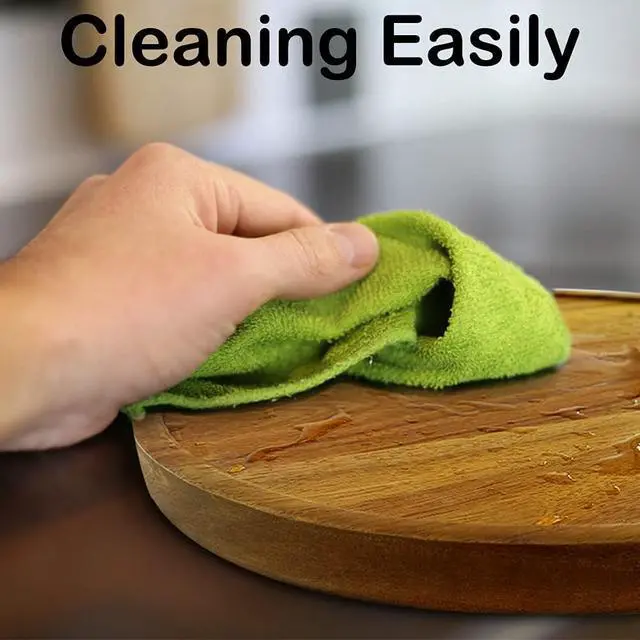 Alt view image 6 of 6 - 9" Acacia Wood Lazy Susan Organizer Kitchen Turntable for Cabinet Pantry Table Organization