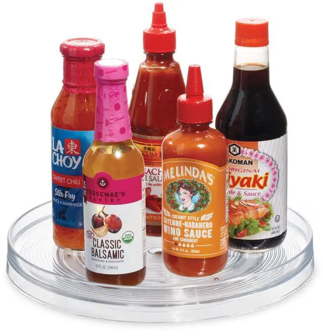 Main image of Plastic Lazy Susan Turntable Organizer, Clear