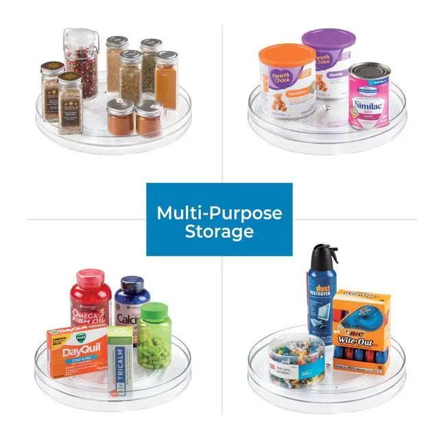 Alt view image 3 of 5 - Plastic Lazy Susan Turntable Organizer, Clear