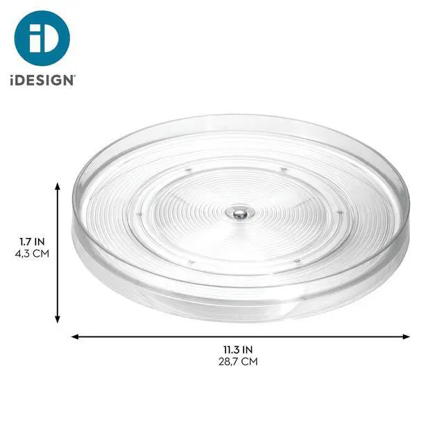 Alt view image 3 of 6 - 11-Inch Round Lazy Susan Organizer, Set of 2, Clear