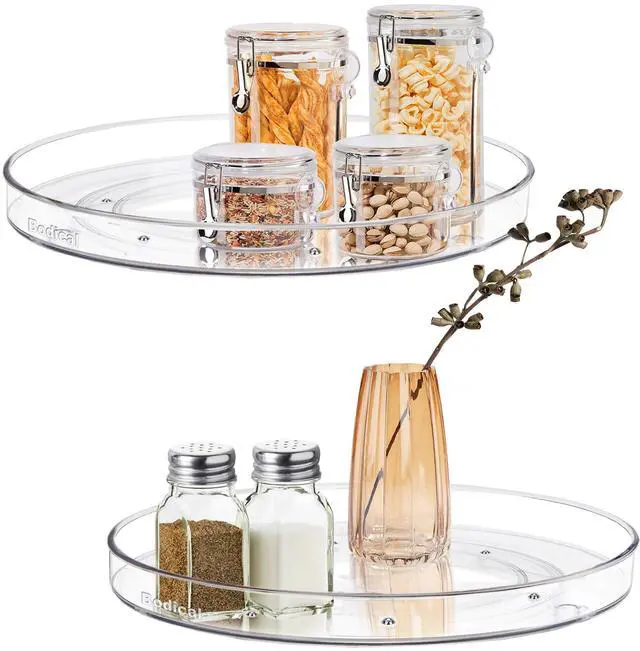 Main image of 2 Pack Lazy Susan Organizer,10.6" Turntable Organizer for Pantry