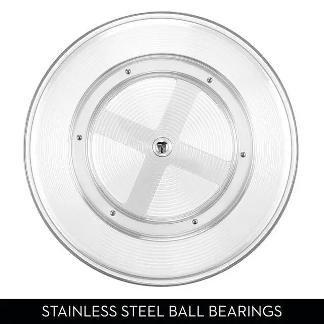 Alt view image 4 of 6 - 11-Inch Round Lazy Susan Organizer, Set of 2, Clear