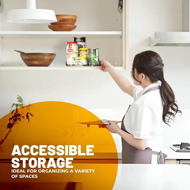 Alt view image 7 of 7 - Lazy Susan Turnable Organizer for Cabinet 11.5 Inches Clear Heavy Duty Plastic Multifunctional and Practical Design Ideal for Kitchen, Under Sink, Bathroom (1 Pack)