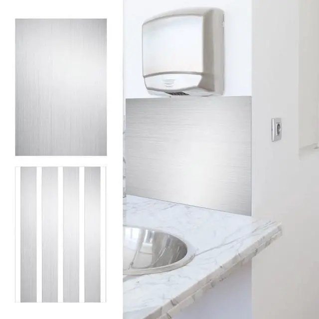 Alt view image 2 of 6 - 1 Pcs Hand Dryer Wall Splash Guard with Adhesive 23.62 x 15.75 Inch