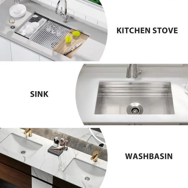 Alt view image 7 of 7 - Silicone Sink Splash Guard, Grey, 23''x3.5''