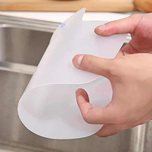 Alt view image 5 of 7 - 3pack Resin Sink Splash Guard, With Non-Slip Suction Cups Water Splash Guard Screen Water Baffle for Kitchen and Bathroom(3pcs)