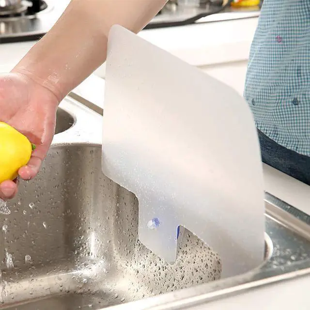 Alt view image 2 of 7 - 3pack Resin Sink Splash Guard, With Non-Slip Suction Cups Water Splash Guard Screen Water Baffle for Kitchen and Bathroom(3pcs)