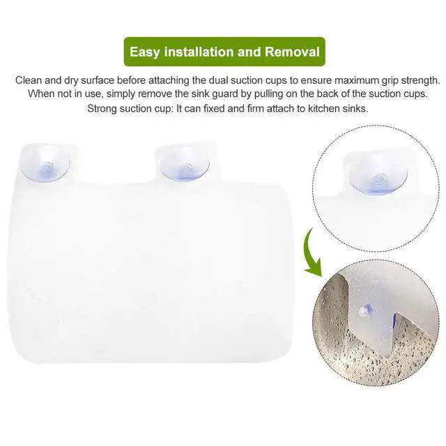 Alt view image 4 of 7 - 3pack Resin Sink Splash Guard, With Non-Slip Suction Cups Water Splash Guard Screen Water Baffle for Kitchen and Bathroom(3pcs)