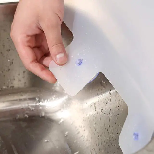 Alt view image 7 of 7 - 3pack Resin Sink Splash Guard, With Non-Slip Suction Cups Water Splash Guard Screen Water Baffle for Kitchen and Bathroom(3pcs)