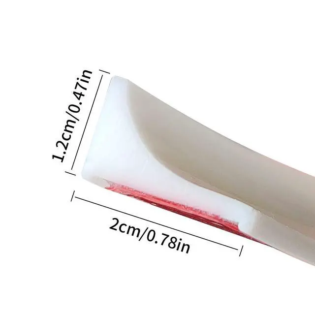 Alt view image 4 of 7 - 39 Inches Water Barrier for Sink, Shower Threshold Water Dam Barrier, Silicone Water-Blocking Self-Adhesive Shower Splash Guards for Bathtub Sink, Bathroom, Countertop