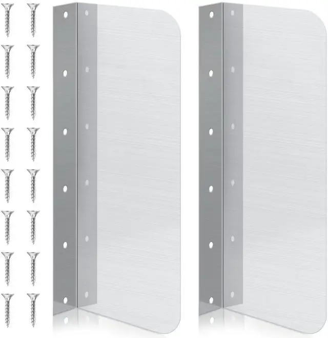 Main image of 2 Pcs Stainless Steel Side Splash Guard for Sink 15 x 6 Inch Wall Mount Guard with Screws Commercial Restaurant Hand Sink and Compartment Prep Sink Kitchen Sink Splash Protector Supply