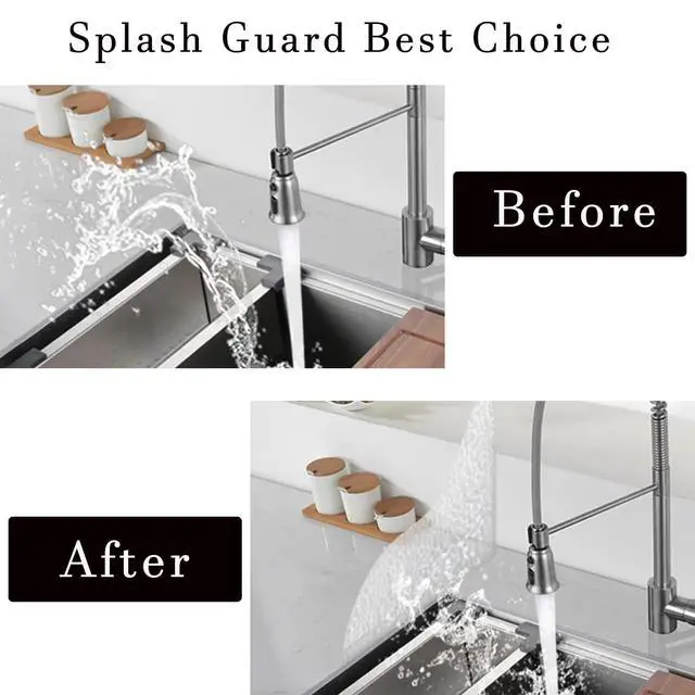 Alt view image 6 of 7 - Shower Splash Guard Set, Transparent