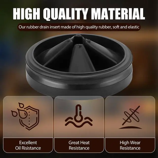 Alt view image 3 of 7 - 3 3/8" Garbage Disposal Splash Guard, QCB-AM Sink Baffle Replacement for InSinkErator Evolution Series, Upgraded Removable Quiet Collar Drain Plugs, Garbage Disposer Accessories, Black