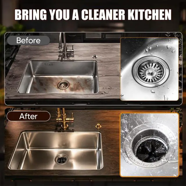 Alt view image 6 of 7 - 3 3/8" Garbage Disposal Splash Guard, QCB-AM Sink Baffle Replacement for InSinkErator Evolution Series, Upgraded Removable Quiet Collar Drain Plugs, Garbage Disposer Accessories, Black
