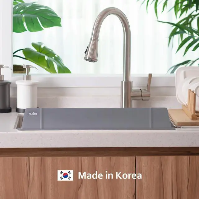 Alt view image 5 of 7 - 1 Pack Sink Splash Guard for Faucet, Kitchen Water Guard, Gray